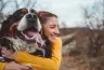 A guest with her dog